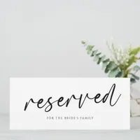 Modern Wedding Reserved Signs Handwriting Casual