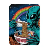 Alien Eating Noodles Magnet