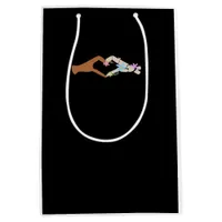 Skeleton Hands Heart Show Clean Graphic Mood Medium Gift Bag