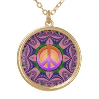 Groovy Geometry Peace Sign Necklace