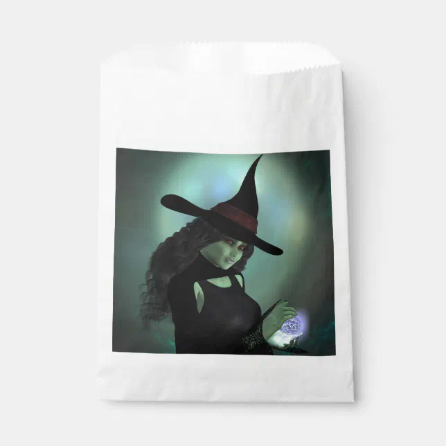 Wicked Witch Casting a Spell Favor Bag