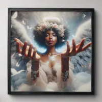 Beautiful African-American Angel Ethereal Peel And Stick Photo Tile