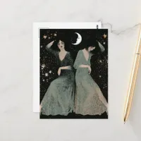 Two Women Dance in the Moonlight Postcard