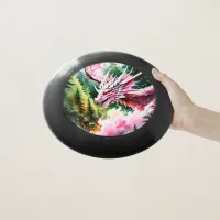 Fire breathing dragon vibrant pink scales Wham-O frisbee