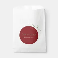 Crimson & Evergreen Christmas Wedding Favor Bag