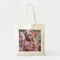 Beautiful October Fairy in Cosmos Tote Bag