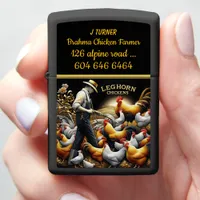 Raising Leghorn Chickens on a Farm Zippo Lighter