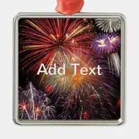 Fireworks Finale Metal Ornament