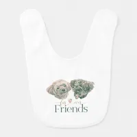 Fur-ever Friends Cute Dogs Baby Bib