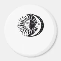 Whimsigoth Watercolour Sun Moon Witchy Classic Magnet