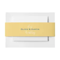 Tropical Beach Themed Colors Invitation Belly Band