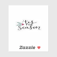 Tis The Season Retro Classic Design Sticker