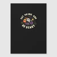 Spooky Skeleton Celebrating Halloween Eat Drink