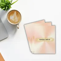 Monogrammed Peach and Gold Business | Pocket Folder