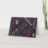 Breast Cancer Awareness Word Cloud ID261 Card