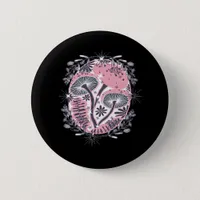 Mushroom Whimsigoth Art Design Classic Button