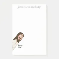 Jesus Is Watching Funny Meme Post-It® Notes