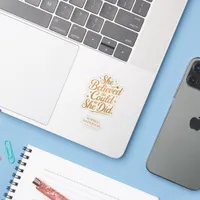 Personalized Graduation Inspirational Gold Script  Sticker