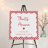 "That's Amore" Red Italian Wedding Welcome Sign