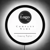 Elegant Black Company Logo LED Sign