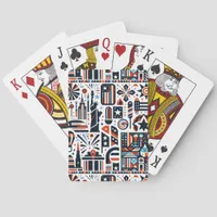 4th of July Generative Pattern Poker Cards