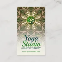 Green Love Energy Meditation Mandala Yoga Business Card