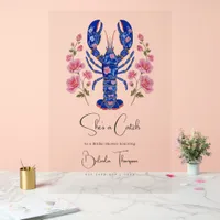 She’s a Catch Coastal Bridal Shower Welcome Acrylic Sign