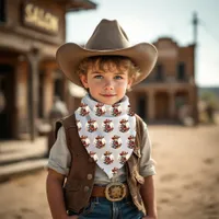 Little Cowboy Western Baby Shower Bandana