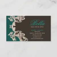 salon and spa business card appointment card