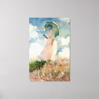 Woman with Parasol Vintage Claude Monet 1886 Canvas Print