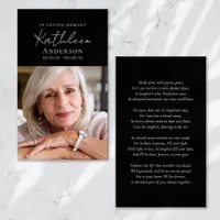 In Loving Memory Script Funeral Prayer Card