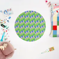 Aloe Vera Plants Pattern Monogrammed Outdoor Rug