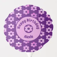 Pretty Purple Flower Pattern Balloon