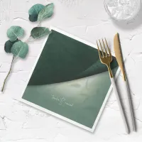 Shadow Leaf Wedding Green V2 ID947 Napkins