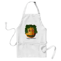 Happy Halloween - Uncut Pumpkin Face Adult Apron