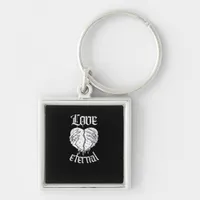 Gothic Skeleton Heart Hands Retro Aesthetic Keychain