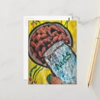 Nuts Mixed Media Collage Postcard
