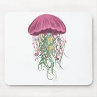 Jellyfish and Flowers Mouse Pad