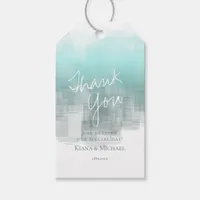 Watercolor Reflections Thank You Teal ID774 Gift Tags