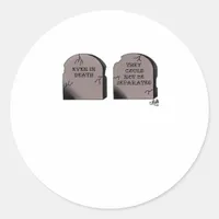 Till Death Do Us Part Classic – Funny Skeleton Cou Classic Round Sticker