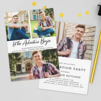 Let Adventure Begin Photo Graduation Party Invitation