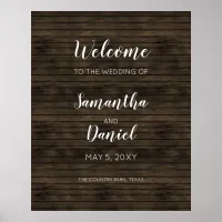 Rustic Barn Wood Wedding Welcome Sign