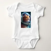 Adorable Cat Astronaut  Baby Bodysuit