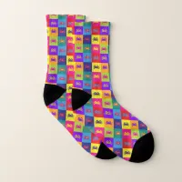 Crazy Pop Art Crab Pattern Socks