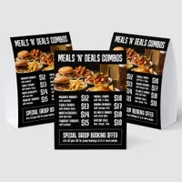 High Impact Restaurant Dining Specials Menu Paper Table Tent