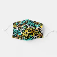 Abstract Colorful Cheetah Leopard Print Pattern Adult Cloth Face Mask