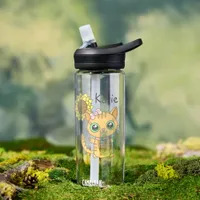 See The Beauty | Orange Cat and Sunflower Name Water Bottle