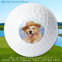 Custom Pet Dog Photo Simple Personalized Golf Balls