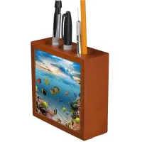 Tropical Ocean Underwater Scene Pencil Holder