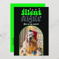 Bold Edge Funny Pet Dog Christmas Photo Holiday Card